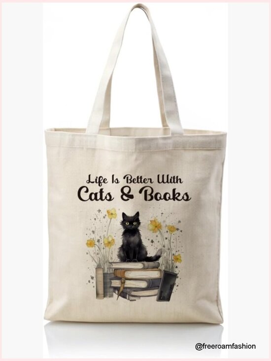Handbags - Canvas Tote Bag 11.8x15.7 Inches Reusable Shoulder Bag Book Lover Gift